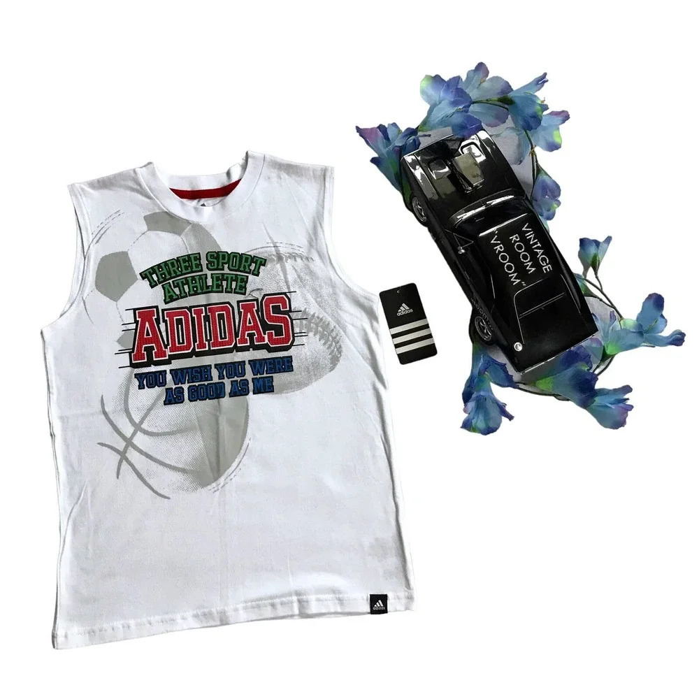 Adidas NWT Graphic Tank Top for Boys 7X